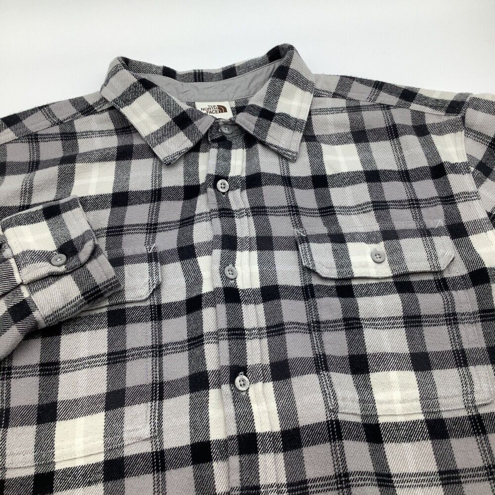 The North Face Mens Long Sleeve Button Up Flannel Shirt Size Large
